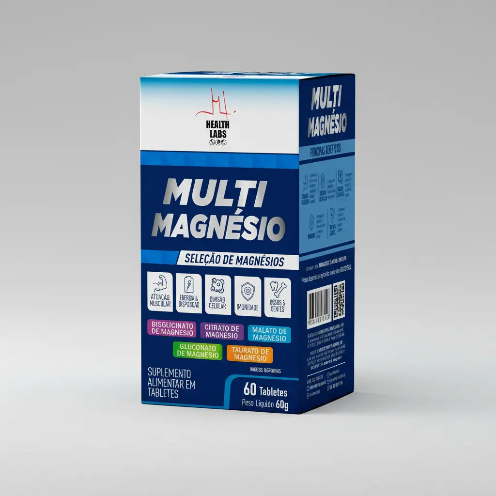 Multi Magnesio 5 em 1 - 60 tabs - Health Labs
