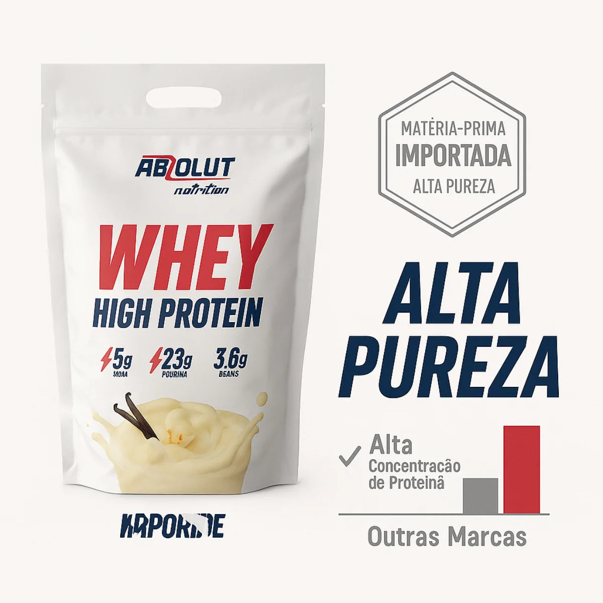 Whey High Protein 900g Refil - Absolut Nutrition