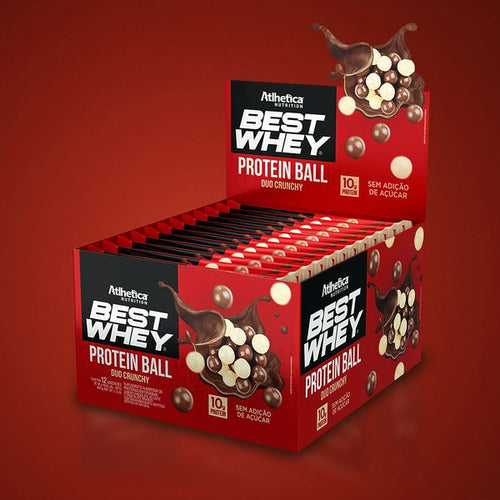 Caixa c/ 12 Best Whey Protein Ball 50g - Duo Crunchy - Atlhetica