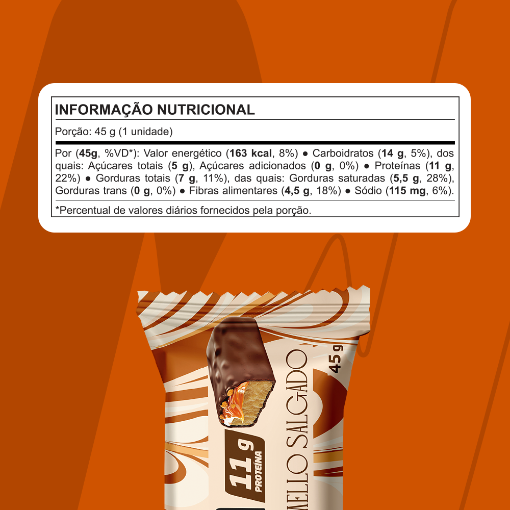 Display C/ 12 Barras - Bacio Di Latte Caramello Salgado 45g - Nutrata