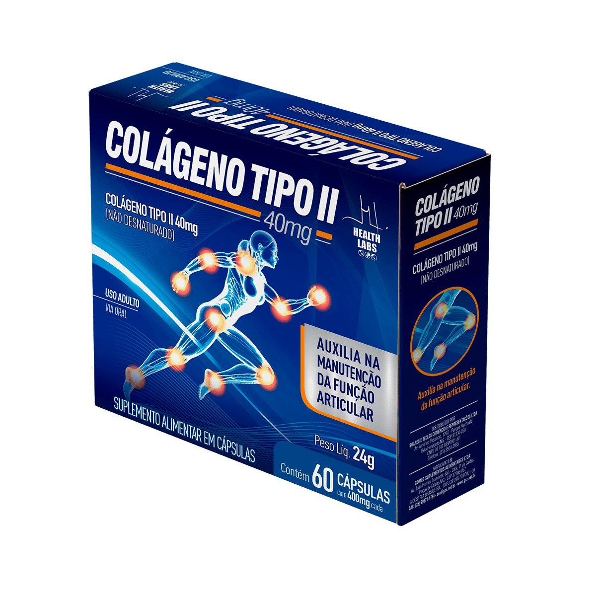 Colágeno Tipo II 60 Caps - Health Labs