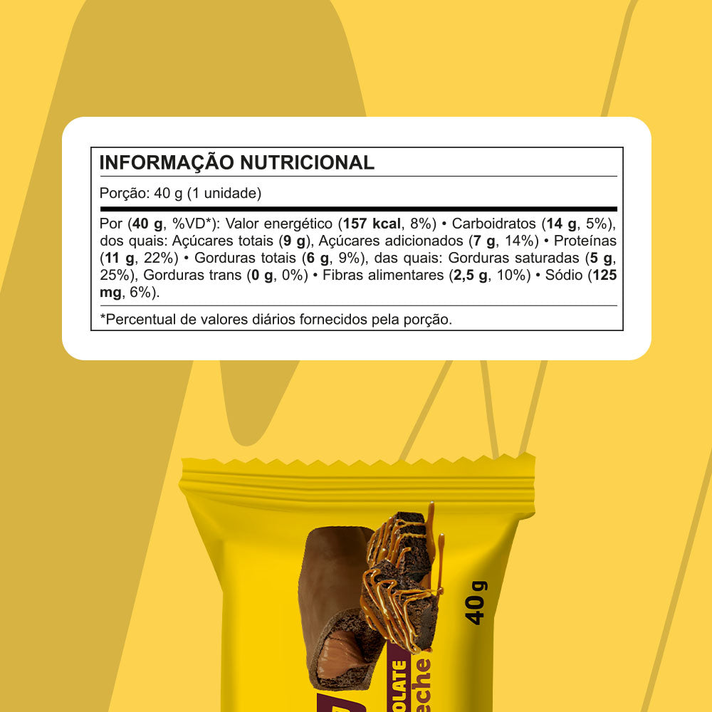 Display C/ 12 Barras Brownie de Chocolate com Dulce de Leche 40g - Nutrata