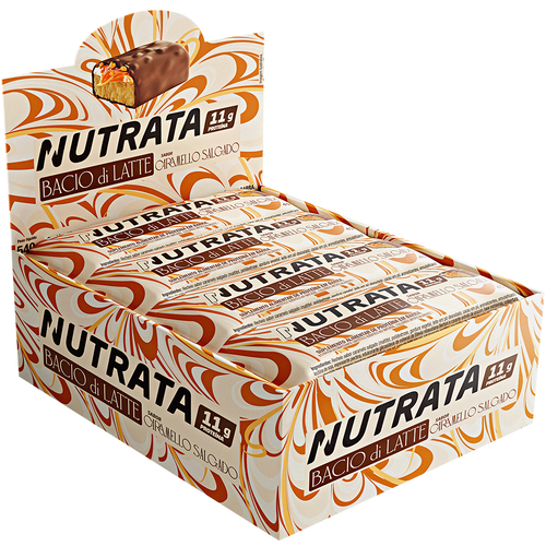 Display C/ 12 Barras Bacio Di Latte Caramello Salgado 45g - Nutrata