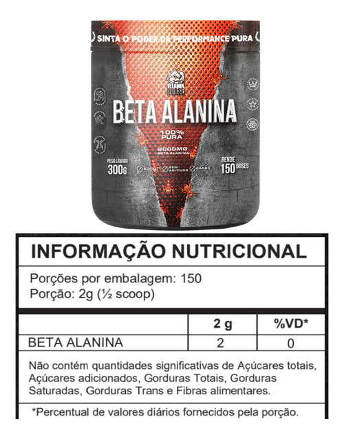 Beta Alanina 100% Pura 300g - Vitamin Horse