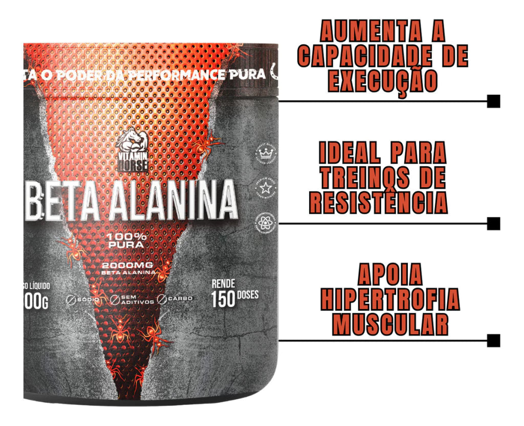 Beta Alanina 100% Pura 300g - Vitamin Horse