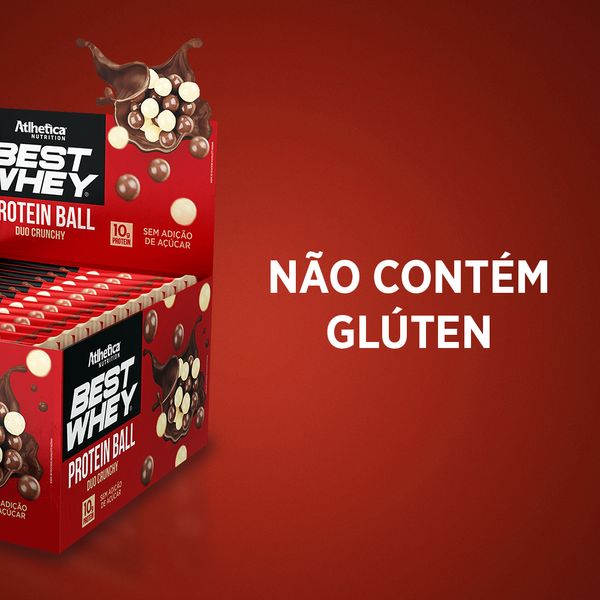 Caixa c/ 12 Best Whey Protein Ball 50g - Duo Crunchy - Atlhetica