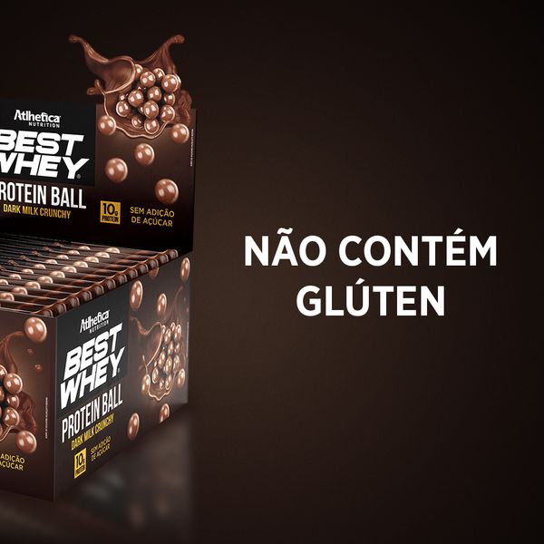 Caixa c/ 12 Best Whey Protein Ball 50g - Chocolate ao Leite - Atlhetica