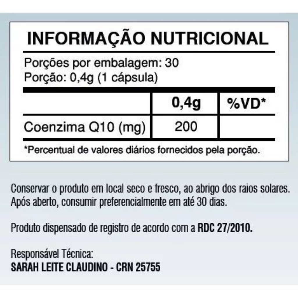 Coenzima Q10 100mg 60 Caps - Health Labs