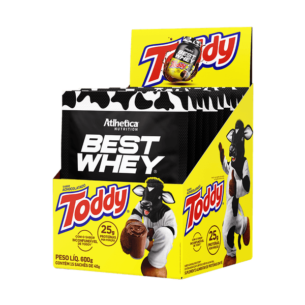 Display c/ 15 Best Whey Sachê 40g Toddy - Atlhetica