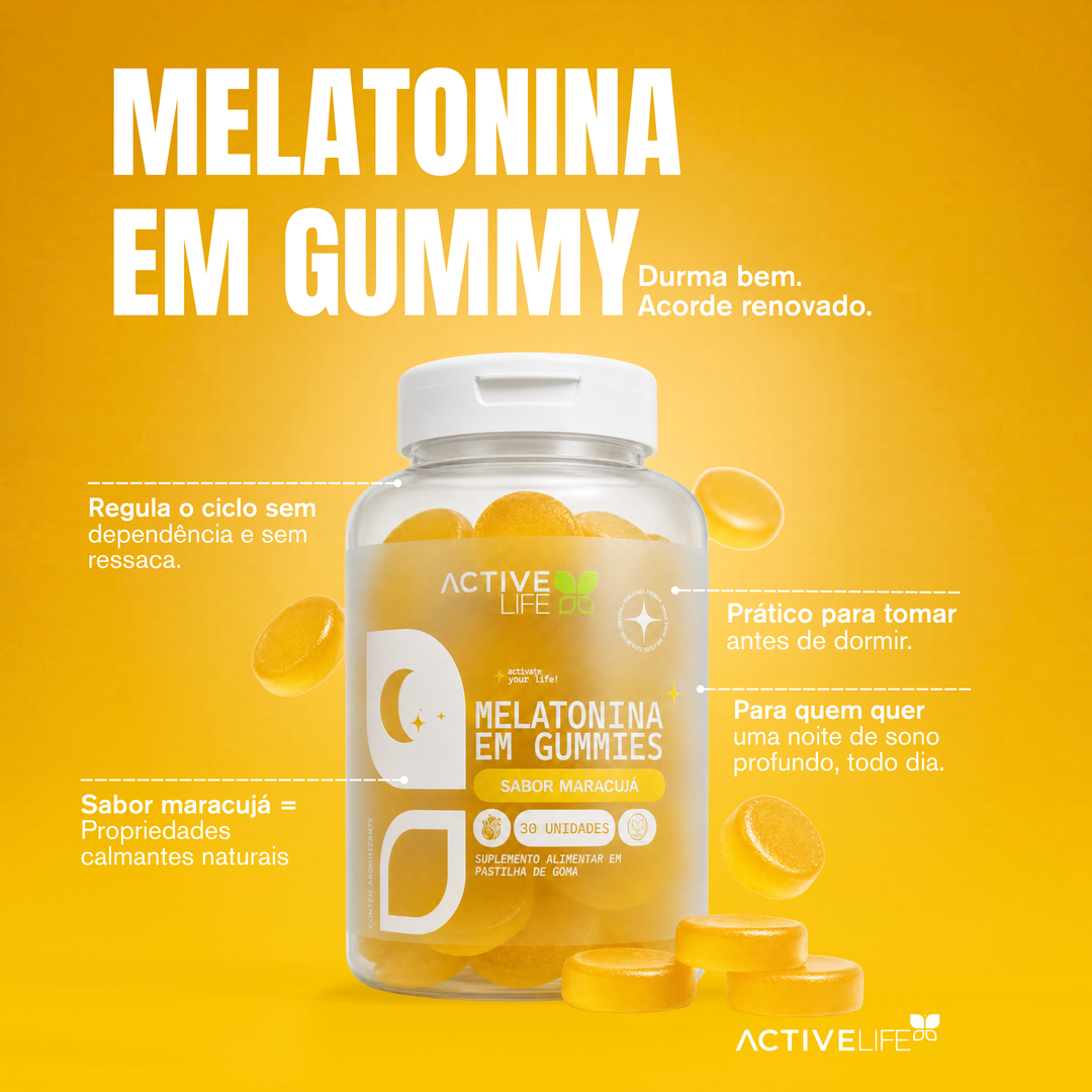 Gummy Melatonina 30 Gomas - Active Life