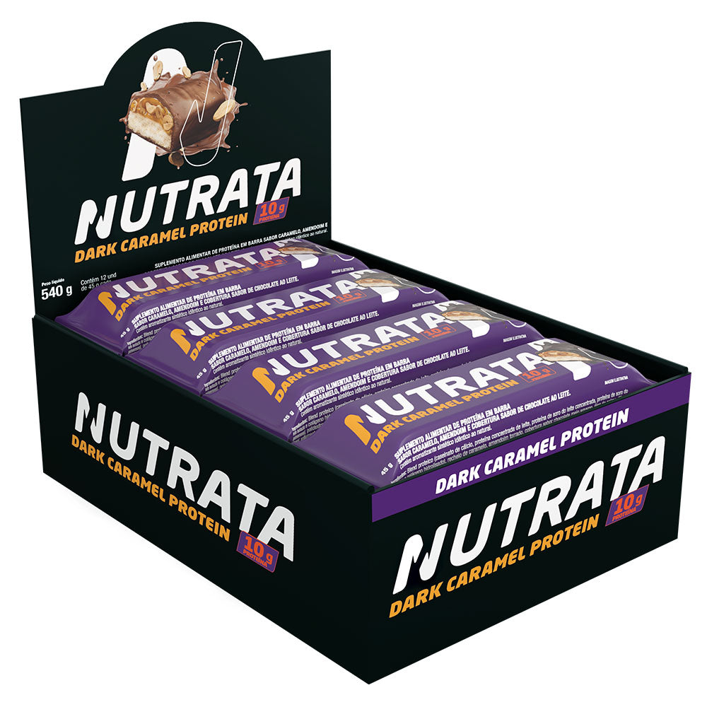 Display C/ 12 Barras  Dark Caramel Protein - Nutrata
