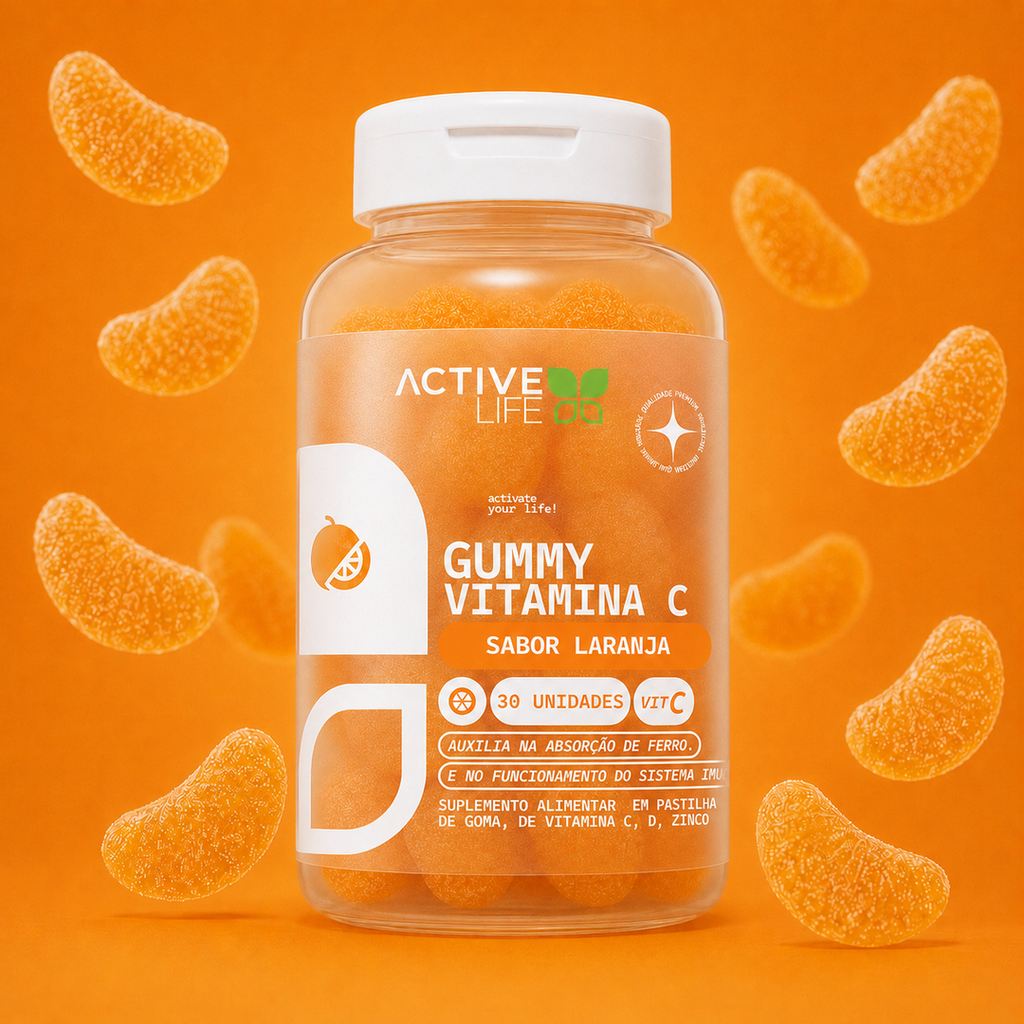 Gummy Vitamina C, D e Zinco 30 Gomas - Active Life