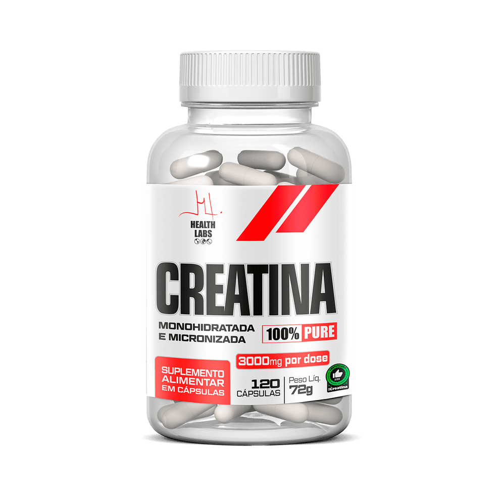 Creatina Monohidratada 120 Caps - Health Labs