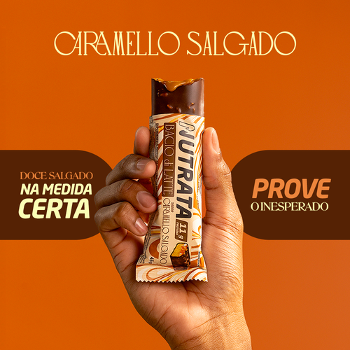 Display C/ 12 Barras - Bacio Di Latte Caramello Salgado 45g - Nutrata