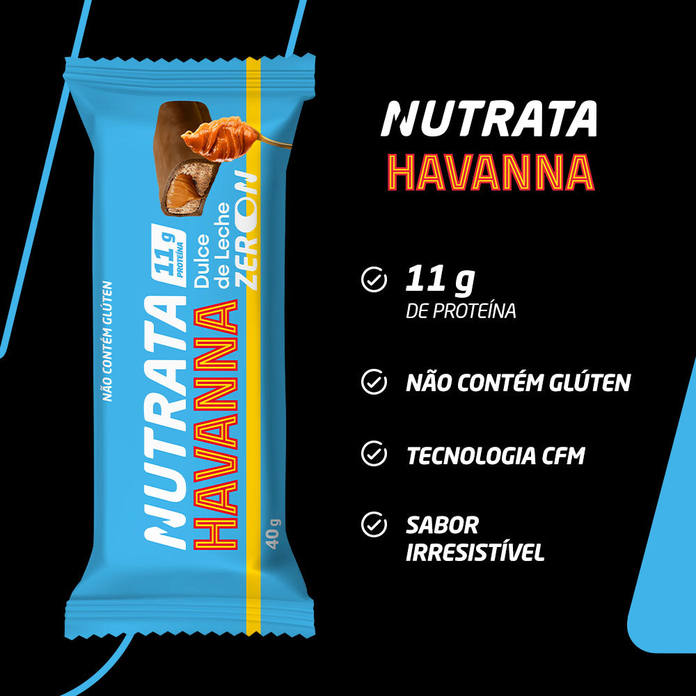 Display C/ 12 Barras Havanna ZERO ON Grego Bar 40g - Nutrata