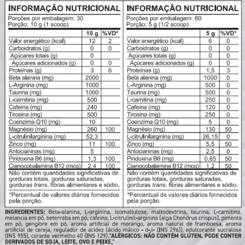 Hyper Intermitente Pre-Workout 300g - XTR