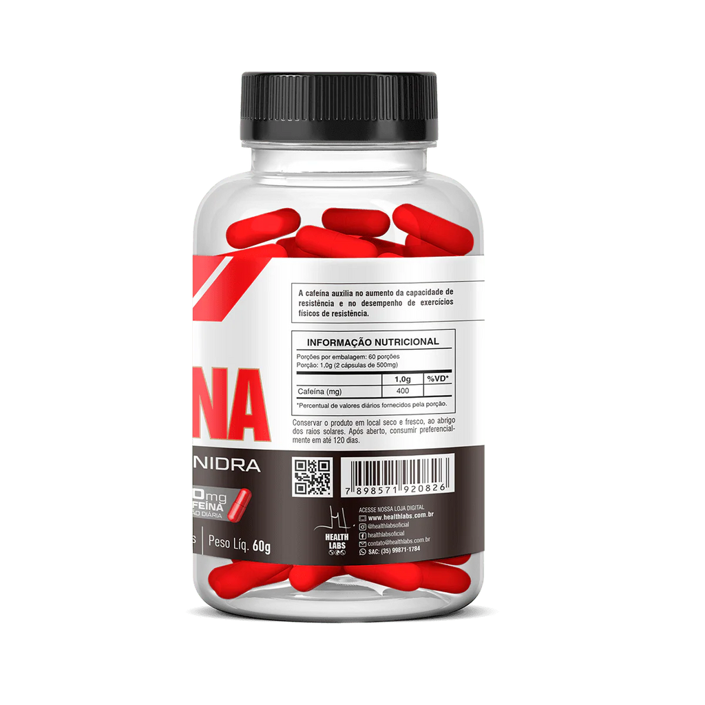 Cafeína 120 Caps - Health Labs