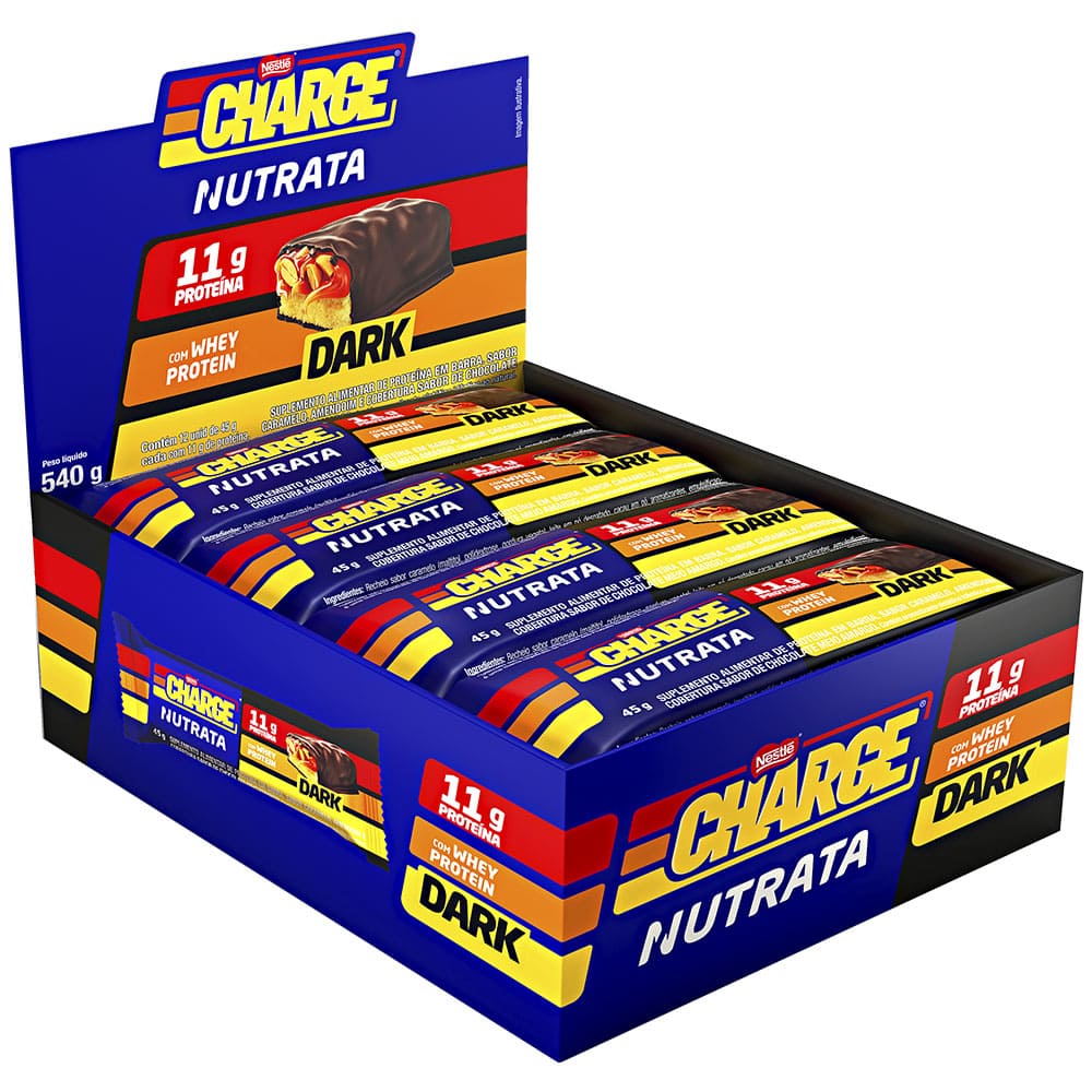 Display c/ 12 Barras Charge Dark Nestlé 45g - Nutrata