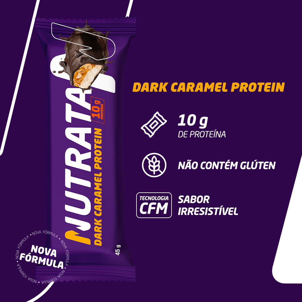 Display C/ 12 Barras  Dark Caramel Protein - Nutrata