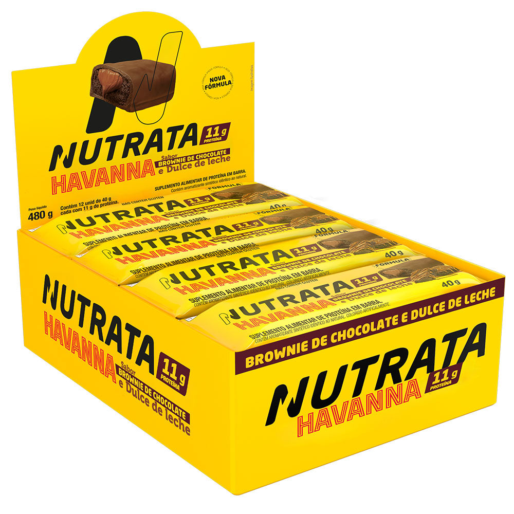 Display C/ 12 Barras Brownie de Chocolate com Dulce de Leche 40g - Nutrata