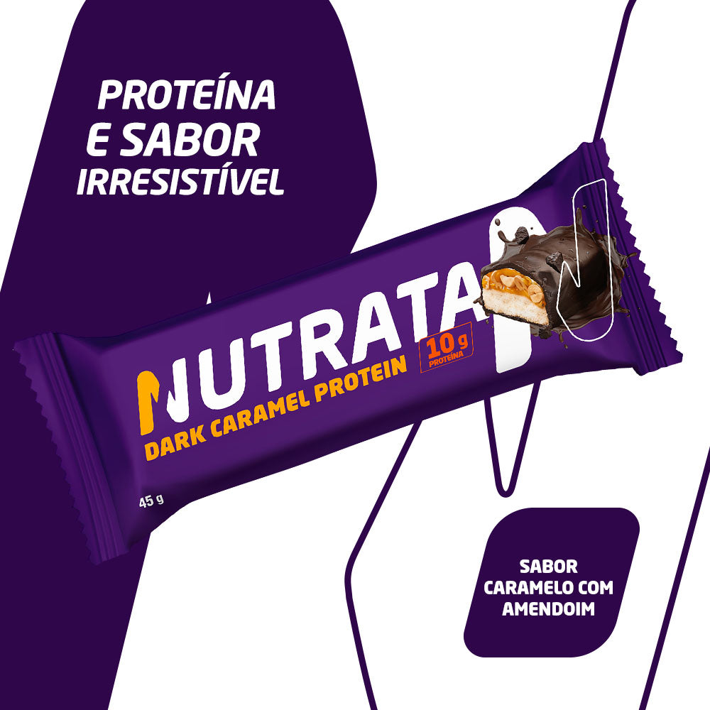 Display C/ 12 Barras  Dark Caramel Protein - Nutrata