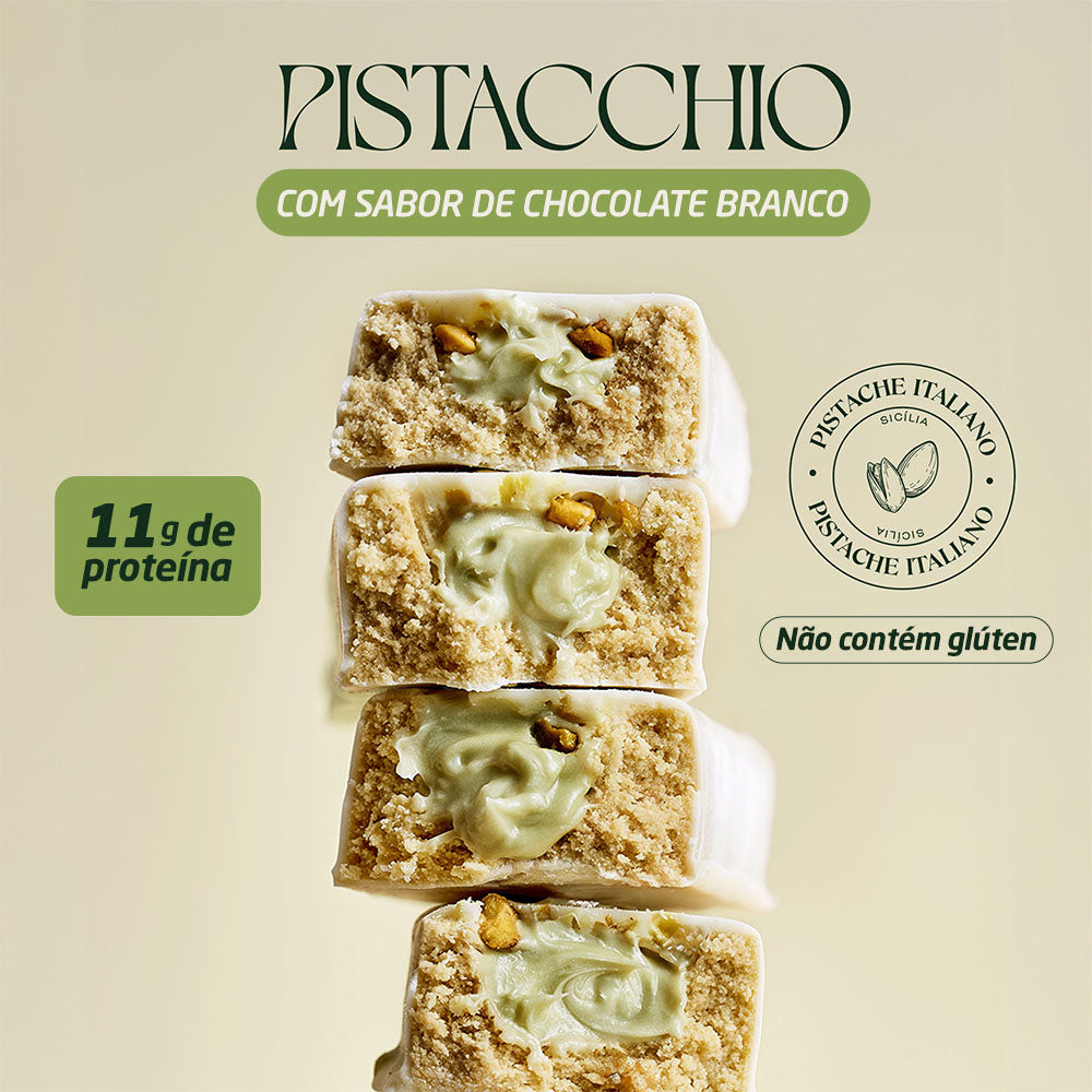 Display C/ 12 Barras Bacio Di Latte Pistache 40g - Nutrata