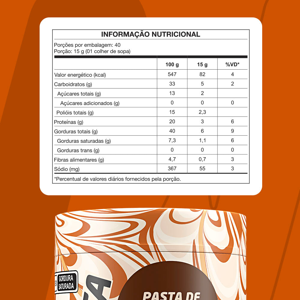 Pasta Amendoim Bacio Di Latte Caramelo Salgado 600g - Nutrata
