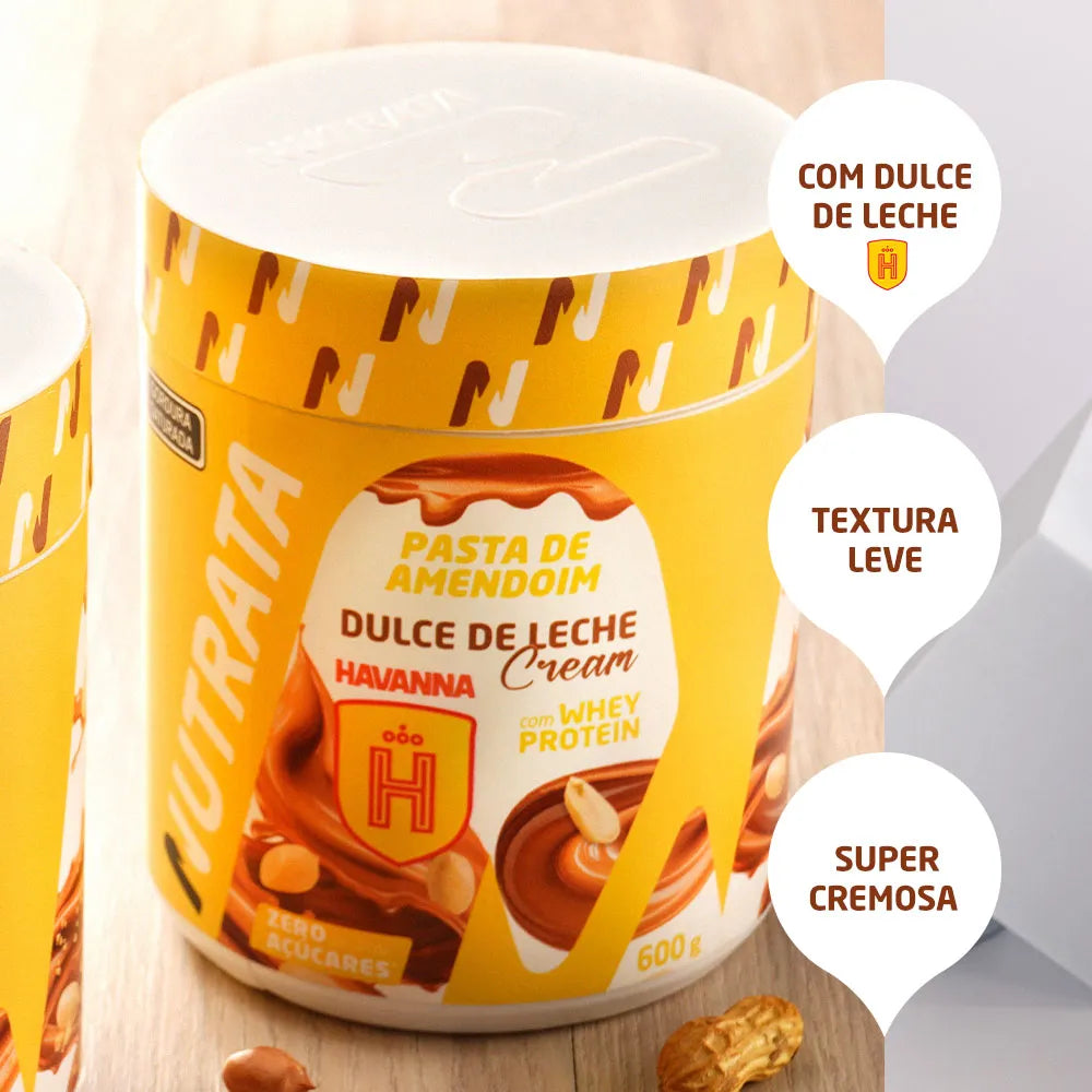 Pasta Amendoim Dulce de Leche Havanna 600g - Nutrata